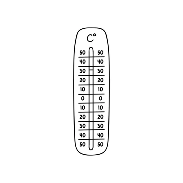 Celsius Meteorologie Thermometer Zur Messung Von Hitze Und Kälte Vektordarstellung — Stockvektor