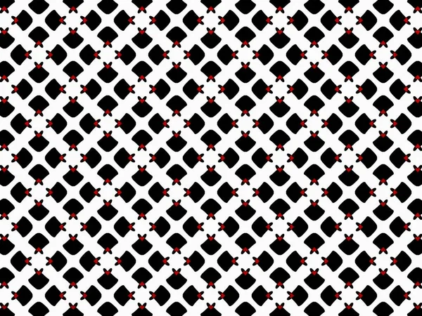 Геометрический Узор Черно Красными Элементами Белом Фоне — стоковое фото