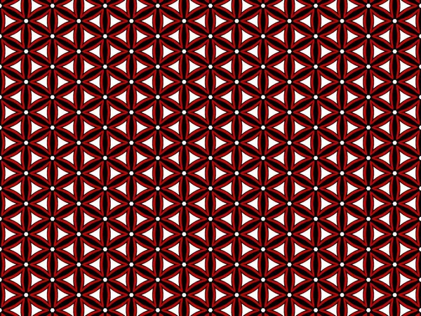 Seamless Floral Pattern Black Red White Colors — Stock Photo, Image