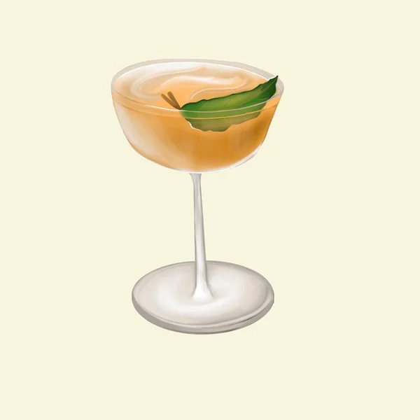 Color Art Illustratie Van Alcoholische Verfrissende Cocktail Afbeelding — Stockfoto