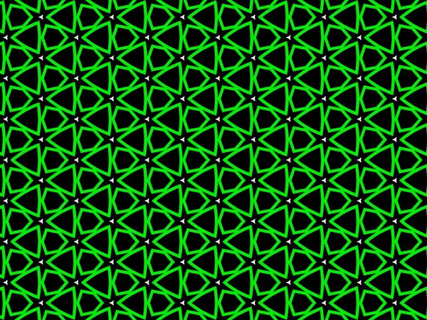 Einfaches Muster Auf Schwarzem Hintergrund Mit Grünen Sternen — Stockfoto