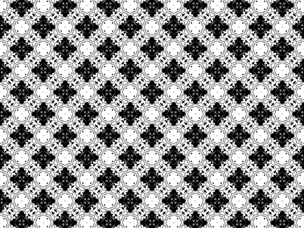 Zwart Wit Patroon Textuur Decoratief Grafisch Ontwerp Mozaïekornamenten — Stockfoto