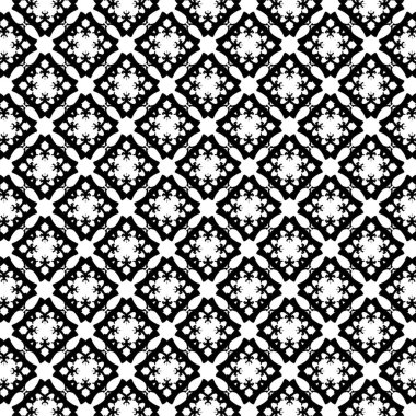 Beyaz arkaplanda siyah tonlarında vektör tekstil deseni