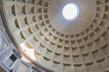 Pantheon bir kubbe. İç görünüm. Roma. İtalya