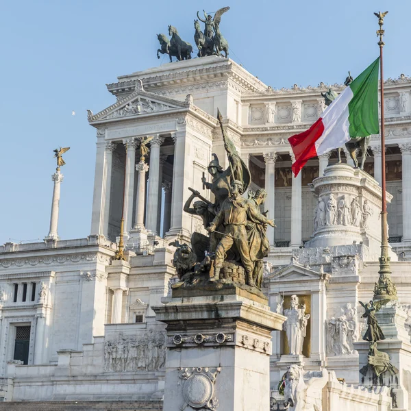 The Altar Of The Fatherland. Also known as the National Monument to Victor Emmanuel II . II Vittoriano. Fragment 1. — Stock Photo, Image