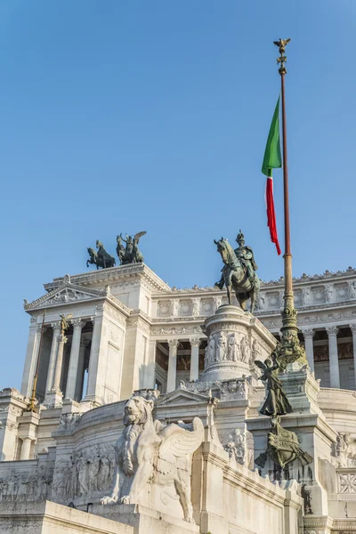 The Altar Of The Fatherland. Also known as the National Monument to Victor Emmanuel II . II Vittoriano. Fragment 3. — Stock Photo, Image