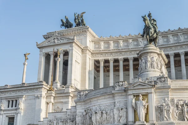 The Altar Of The Fatherland. Also known as the National Monument to Victor Emmanuel II . II Vittoriano. Fragment 4. — Stock Photo, Image