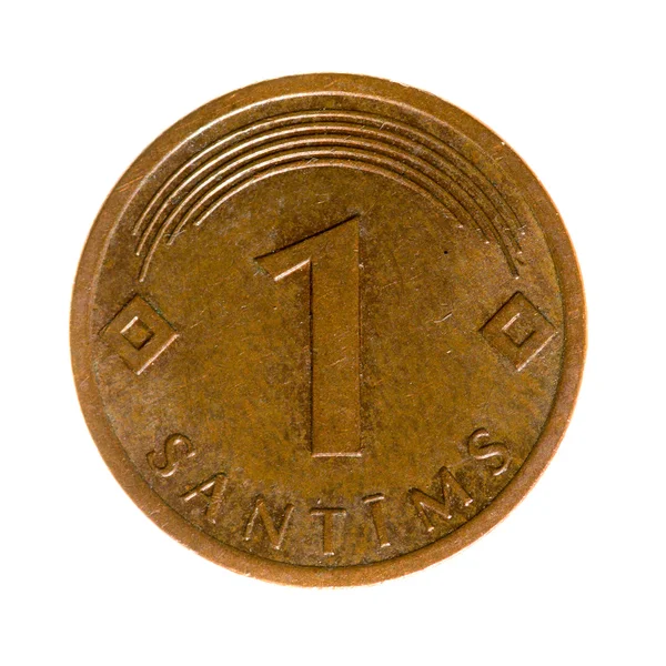Monedas de metal aisladas sobre fondo blanco — Foto de Stock