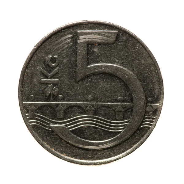흰색 배경에 고립 된 금속 동전 — 스톡 사진