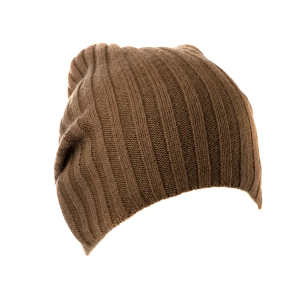 Chapéu de malha isolado no fundo branco — Fotografia de Stock