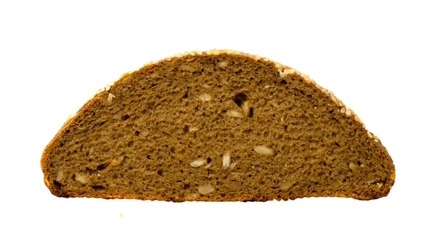 Brot mit Samen isoliert auf weißem Hintergrund — Stockfoto