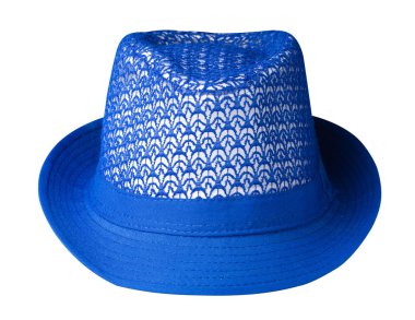 Beyaz arka plan üzerinde izole plaj şapka 