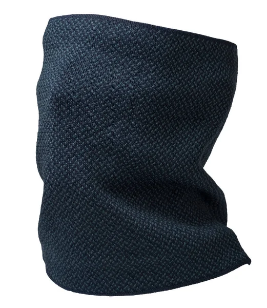 Bufanda Azul Oscuro Máscara Viento Aislado Sobre Fondo Blanco Bufanda —  Fotos de Stock