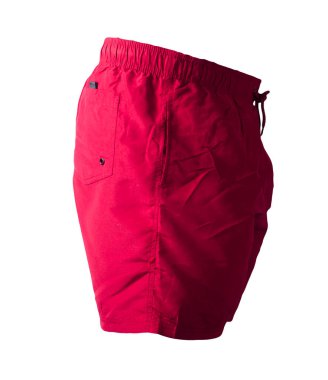 Beyaz arka planda izole edilmiş erkek şortu. Spor pantolonu.