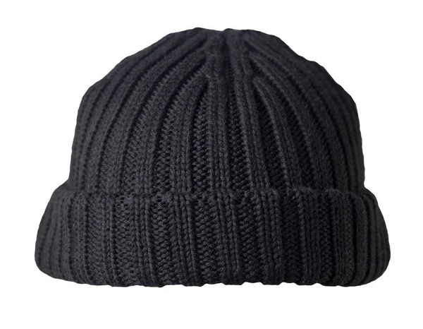 Docker Stickad Balck Hatt Isolerad Vit Bakgrund Fashionabla Rappare Hatt — Stockfoto