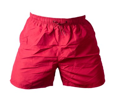 Beyaz arka planda izole edilmiş erkek şortu. Spor pantolonu.