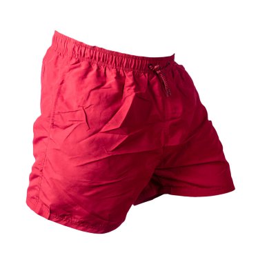 Beyaz arka planda izole edilmiş erkek şortu. Spor pantolonu.