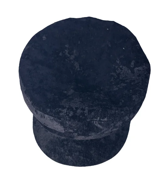 Moda Cappello Nero Con Visiera Isolata Sfondo Bianco Cap Femminile — Foto Stock