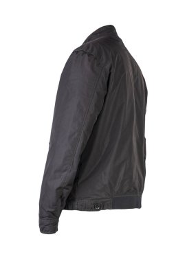 Siyah ceketi beyaz arka planda izole edilmiş. Her gün için şık kıyafetler.