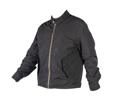 Siyah ceketi beyaz arka planda izole edilmiş. Her gün için şık kıyafetler.