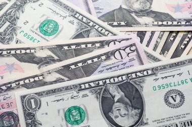 beyaz zemin üzerinde dolar