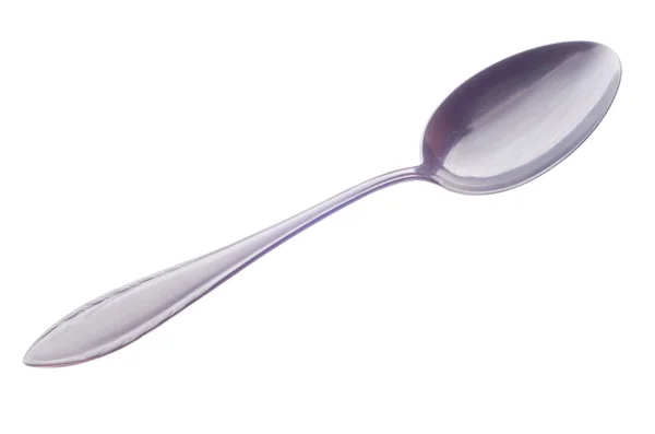 Vintage spoon closeup on white background — Stock Photo, Image