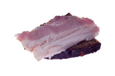 beyaz izole jambon ile sandviç  