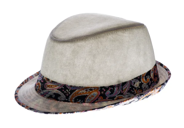 Sombrero con ala aislada en blanco — Foto de Stock