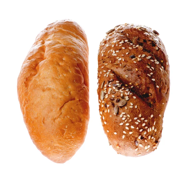 Pão isolado no fundo branco — Fotografia de Stock
