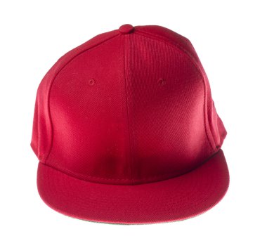 Beyaz arka plan üzerinde beyaz background.isolated izole kırmızı şapkalar