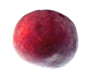 Beyaz bir arka plan üzerinde izole olgun şeftali