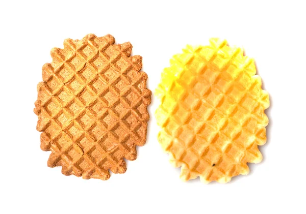 Waffelkekse isoliert auf weißem Hintergrund — Stockfoto