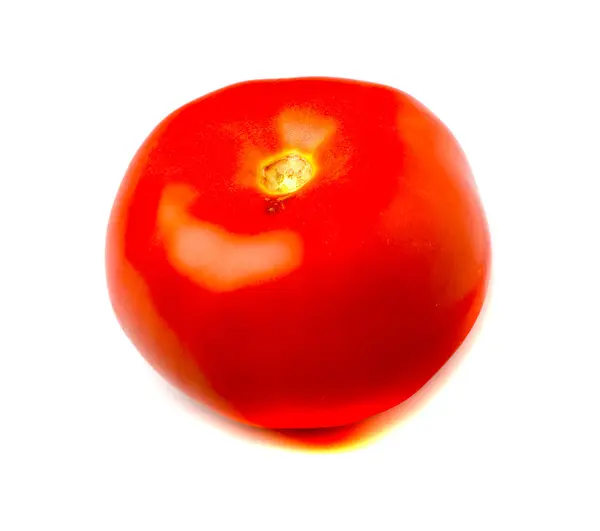 Geschnittene Tomate isoliert auf weißem Hintergrund. — Stockfoto