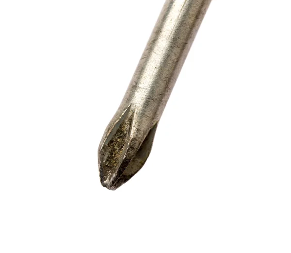 Phillips screwdriver closeup isolated on a white background — Stock Photo, Image