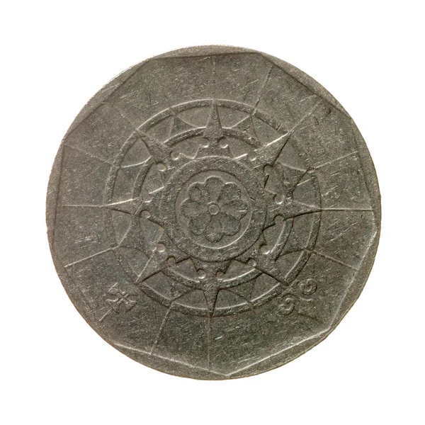 Mynt tjugo escudos Portugal isolerad på en vit bakgrund. till — Stockfoto