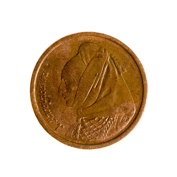 Один драхма монета Греції ізольовані на білому тлі — стокове фото