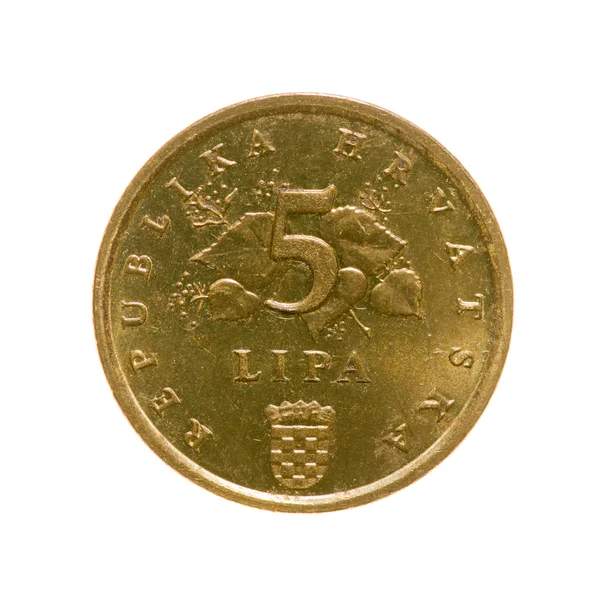 Metalen munten geïsoleerd op een witte achtergrond. bovenaanzicht — Stockfoto