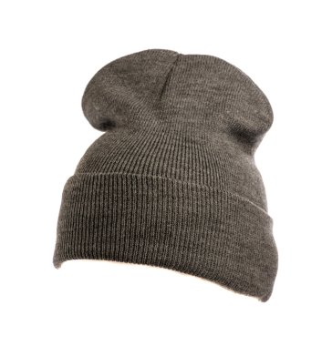 Örgü şapka beyaz arkaplanda izole