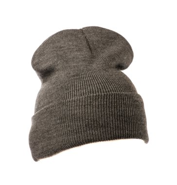 Örgü şapka beyaz arkaplanda izole