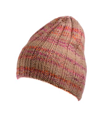 Örgü şapka beyaz arkaplanda izole