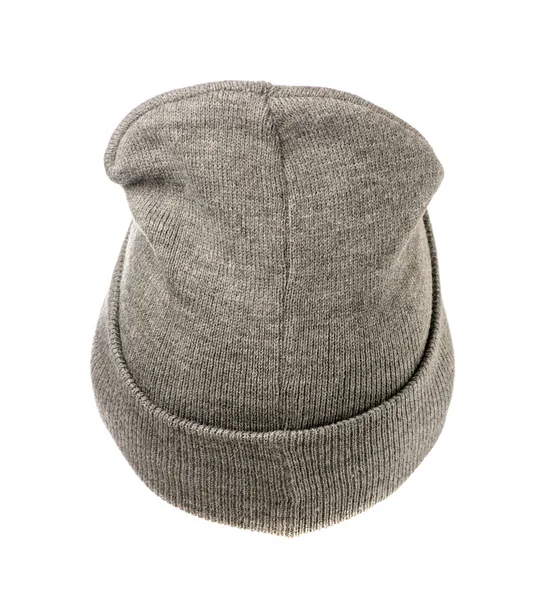 Πλεκτό καπέλο απομονωμένο σε λευκό φόντο — Φωτογραφία Αρχείου