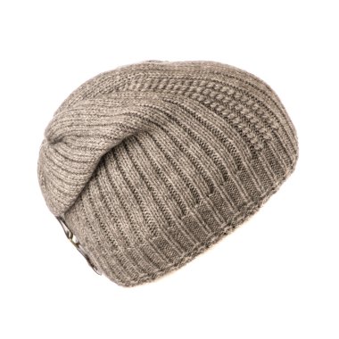 Örgü şapka beyaz arkaplanda izole