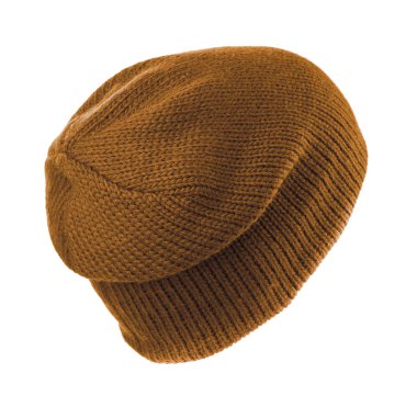 beyaz zemin üzerine örme beanieisolated