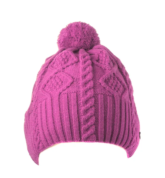 Örgü şapka beyaz arkaplanda izole 