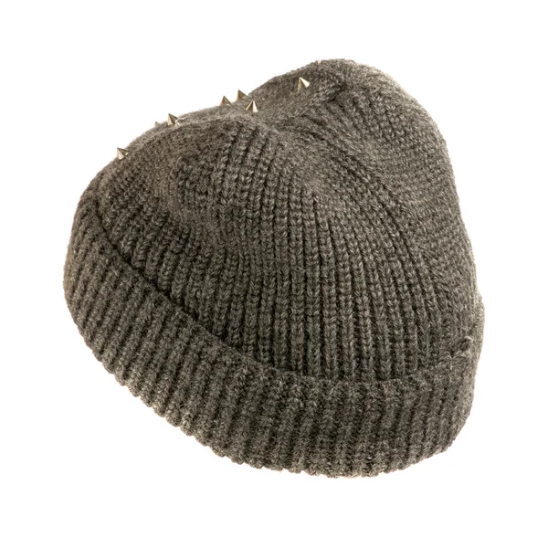 Pletený klobouk izolované na bílém pozadí — Stock fotografie