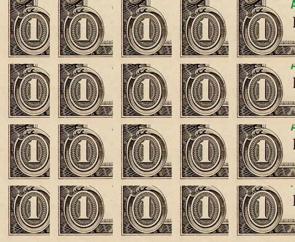 Collage van dollars close-up voor achtergrond — Stockfoto