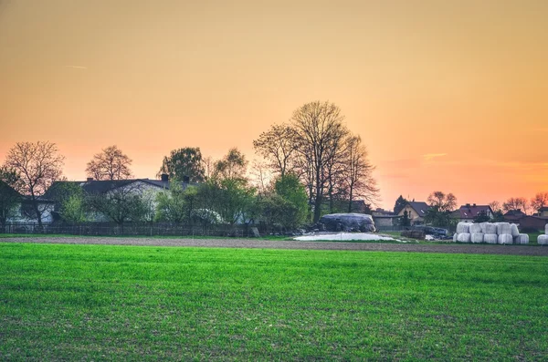 Vidéki táj naplementekor. — Stock Fotó