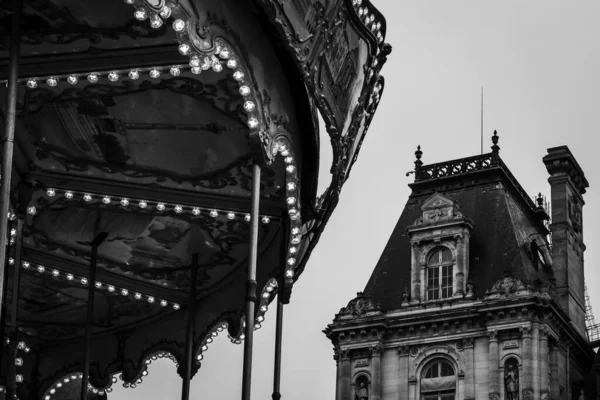 Black White Hotel Ville Paris França — Fotografia de Stock