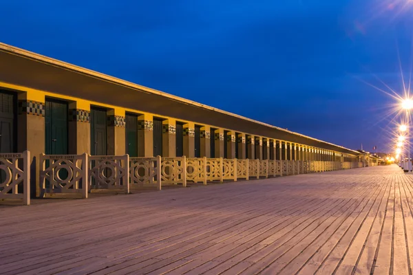 Boards of Deauville at night