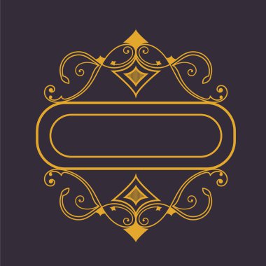 Altın veya bir retro bir kare sarı